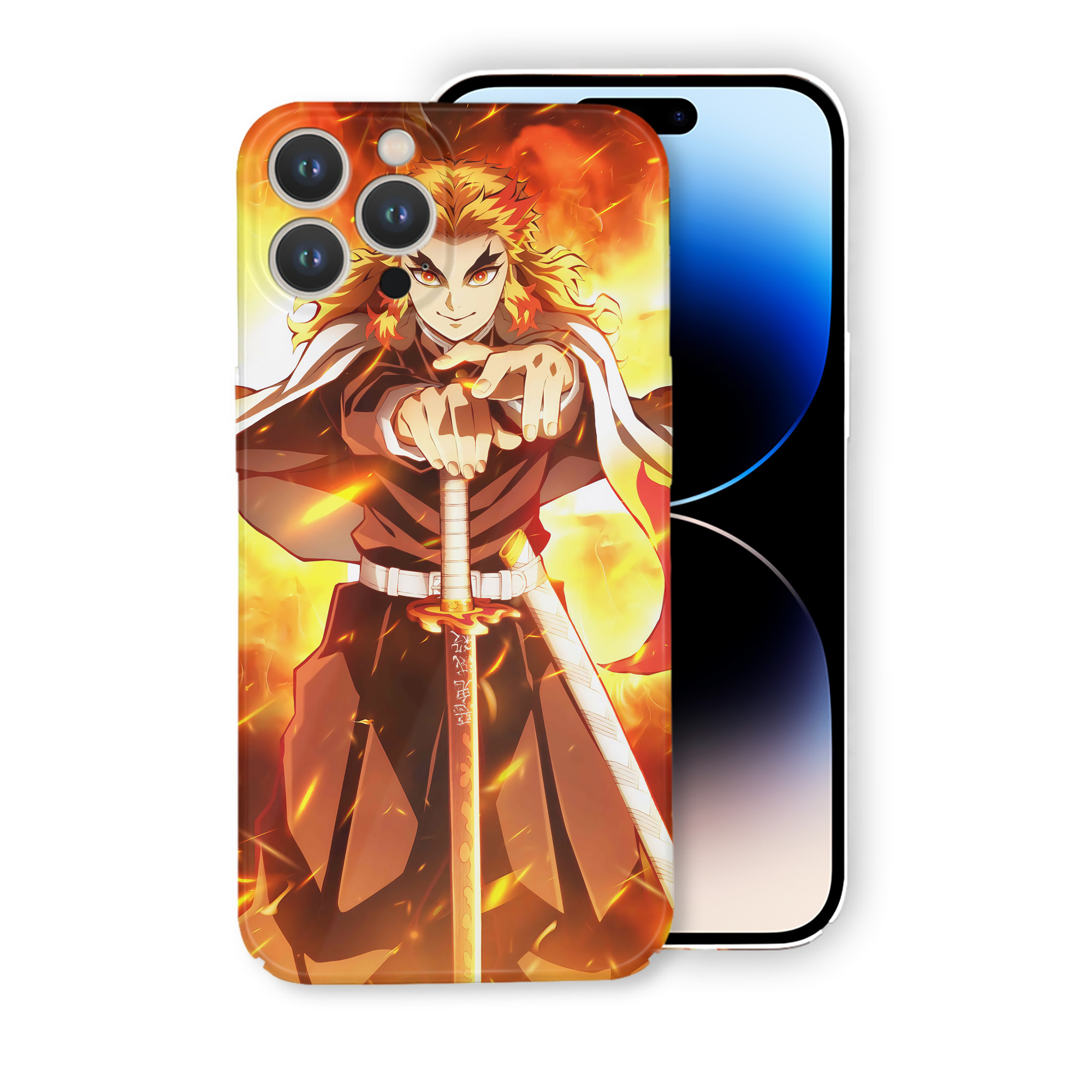 （画像用） 炎柱-煉󠄁獄 杏寿郎／れんごく きょうじゅろう Rengoku Kyoujurou 【iPhone 14シリーズ対応】ハードケース